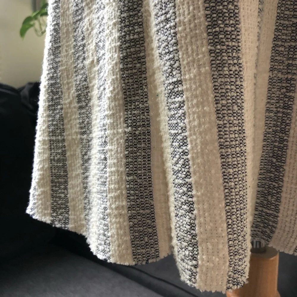 Zara Dress Cream Stripes Size M - Picture 3 of 7
